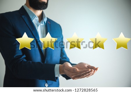 man hand stars in screen