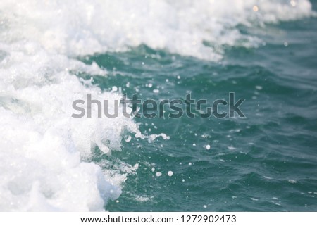 Tropical storms cause stronger wind waves in the Sea. has 4-6 meters of high wave. Use for Website / banner background, backdrop, montage menu 
