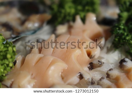 Fresh Sashimi Plating  Royalty-Free Stock Photo #1273012150