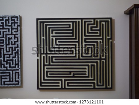 Handmade maze labyrinth