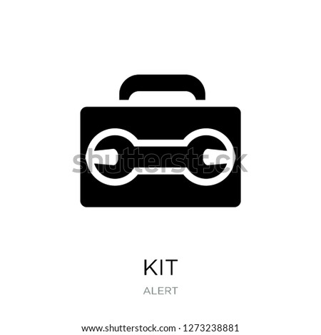 kit icon vector on white background, kit trendy filled icons from Alert collection, kit simple element illustration