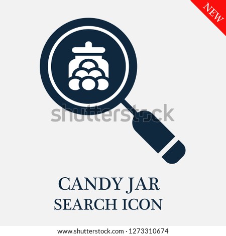 Candy jar search icon. Editable Candy jar search icon for web or mobile.