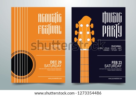 Creative Music party / festival poster, flyer, brochure template. vector illustration Royalty-Free Stock Photo #1273354486