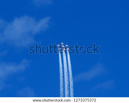 Aerobatic show of planes