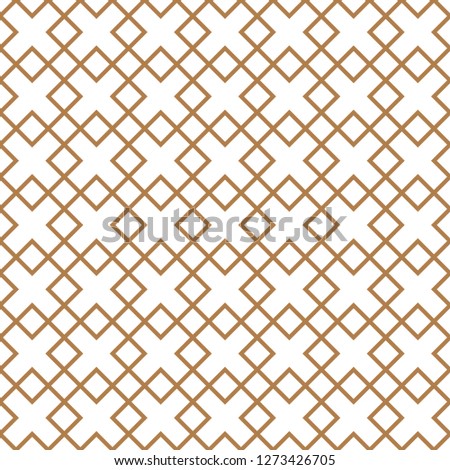 Seamless vector Cross patten in Islamic Style, quadropholium texture or geometric ornament background from partially intersecting identical circles.