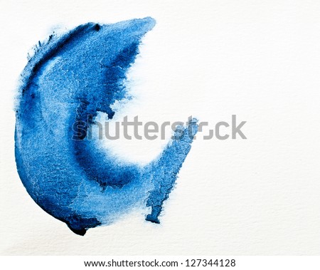 Abstract of water color on white paper