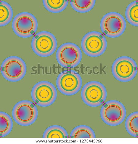 Cup of coffee or tea on background seamless pattern.