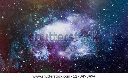 The center of milky way galaxy and space dust in the universe, Night starry sky with stars