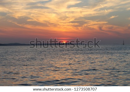 Sunset at the Adriatic Sea