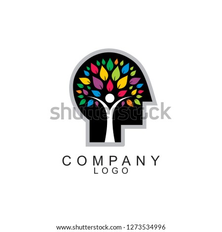 idea mind logo design vector