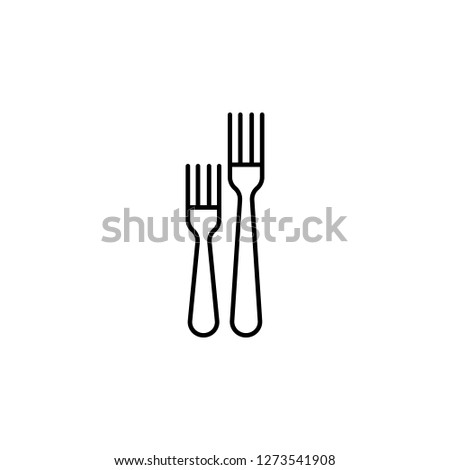 Salad fork, dinner fork icon. Can be used for web, logo, mobile app, UI, UX