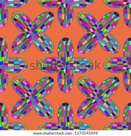 Abstract background multicolor globe seamless pattern.