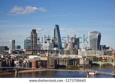 Financial district,City of London Skyline,England