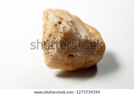 Mineral stones in studio with withe background in Guatemala.