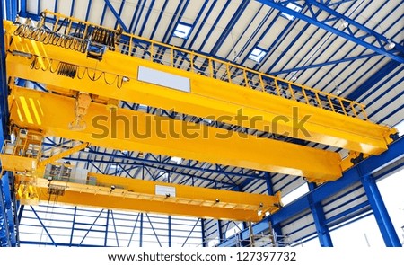 Factory overhead crane Royalty-Free Stock Photo #127397732