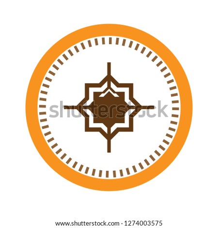 a unique logo design that is smooth with the type of compass and other type