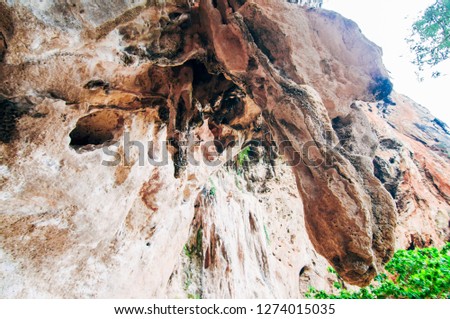 Cave texture in krabi