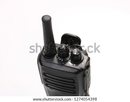 push to talk walkie talkie isolated white background