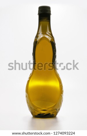 olive oil bottle isolated on white background