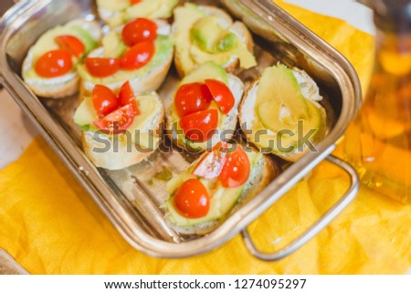 Home cooking - recipes in pictures - cooking bruschetta step by step - Italian Crusty appetizer closeup 