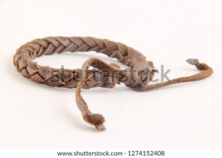 Brown Leather Bracelet Isolated