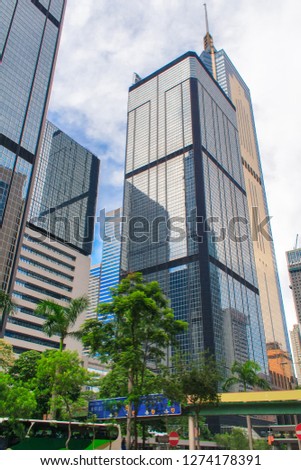 Modern office buildings in Central Hong Kong.