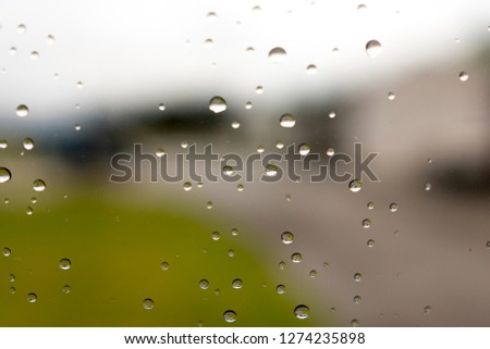 Water Droplets on Helicopter window