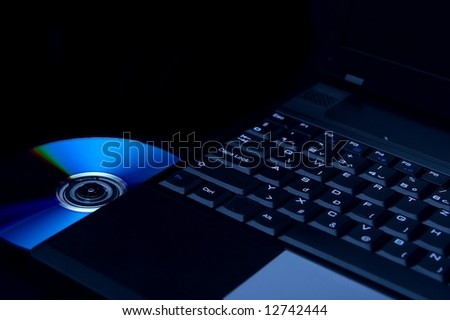 laptop with open cd tray