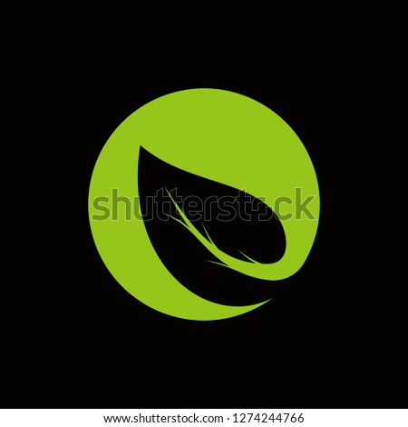 circle leafe vector logo