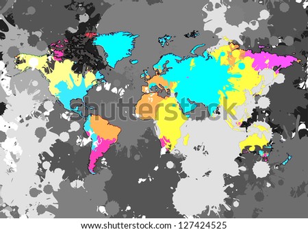 World map of vector