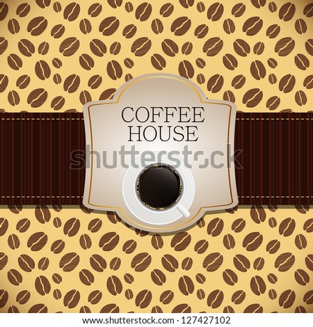 Coffee house menu template  Raster version illustration