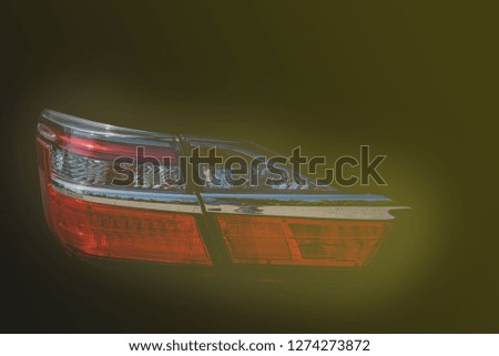 Car tail lights light reflection technology.