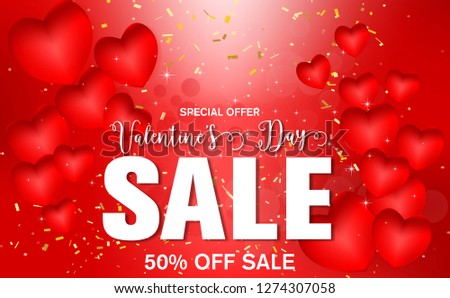 valentines day.Sale banners with 3d Red hearts and valentines day text background .clip art design.for greetings card, love,tag,sale,promotion,flyers, invitation,brochure, banners.vector illustration