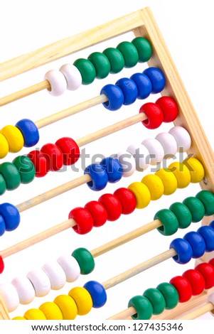 Abacus toy for child isolated on white background