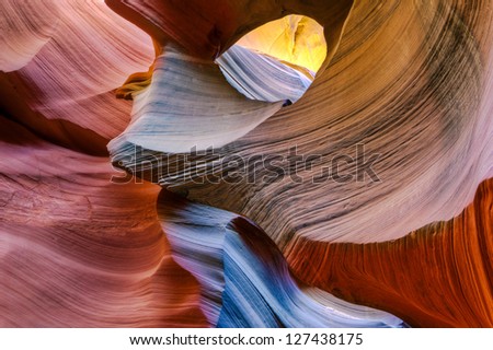 Sandstone waves and colors, Antelope Canyon, Arizona