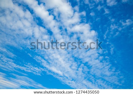 Blue sky with clouds in the morning