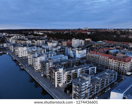 Drone pictures of the Helsingborg marina.