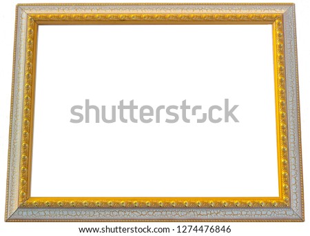 Wooden picture frames or photo isolated on white background