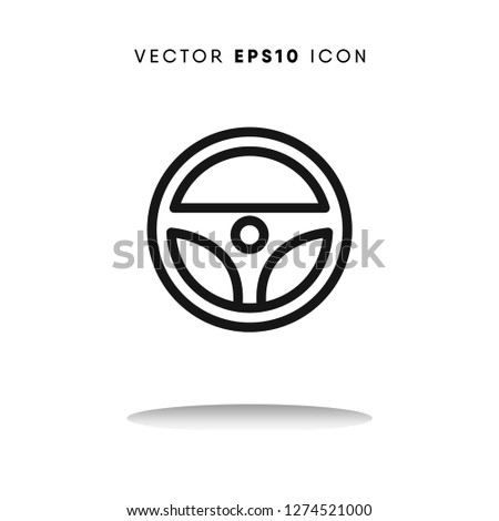Steering wheel vector icon