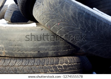 Texture of old tires