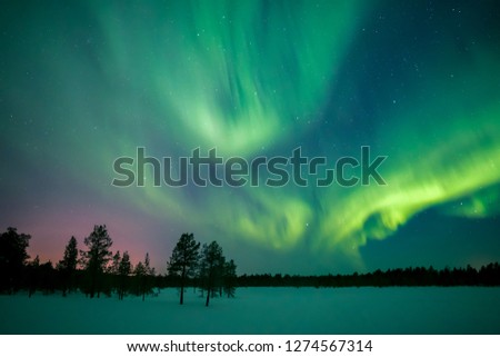 The northern lights in Finland