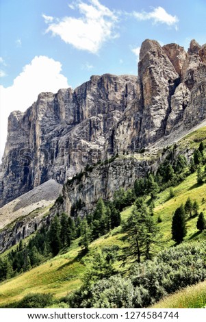 Wonderful panorama view to the dolomites alps