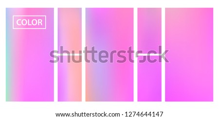 Colorful screen gradient set with modern abstract backgrounds. Beautiful fluid cover for poster, banner, flyer and presentation. Template with screen gradient set for screens and mobile app.Soft color