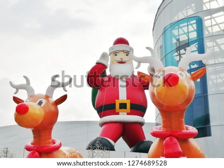 Inflatable dolls for decoration in Christmas and New year theme