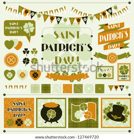 Collection design elements of Saint Patrick's Day.