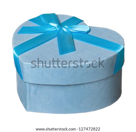 Single gift box isolated on white background