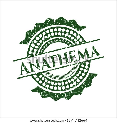 Green Anathema distressed rubber stamp