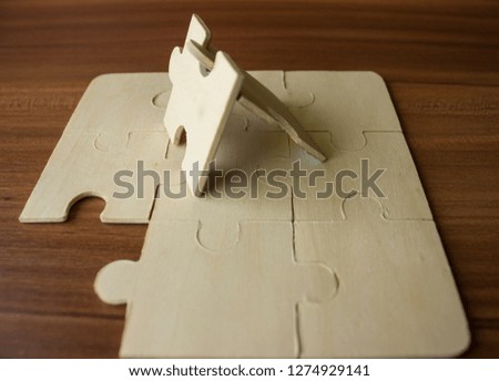 puzzle piece on puzzle background 