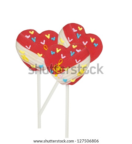 musical lollipops on a white background