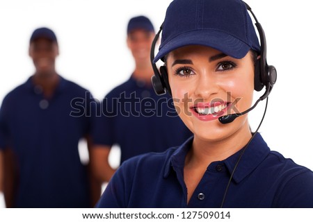 technical support call center operator and team